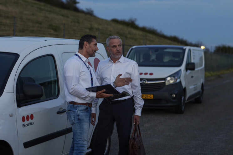 Securitas employees on site.